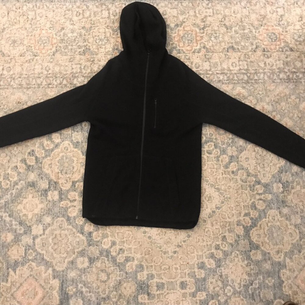 Medium Triple Aught Design 100% merino wool zip-up hoodie with Breast pocket